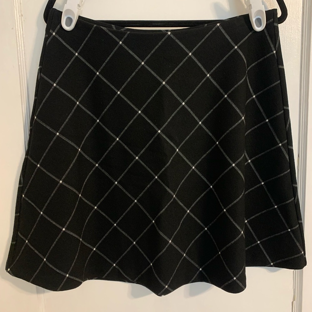 LOFT Black Plaid Women's Skirt